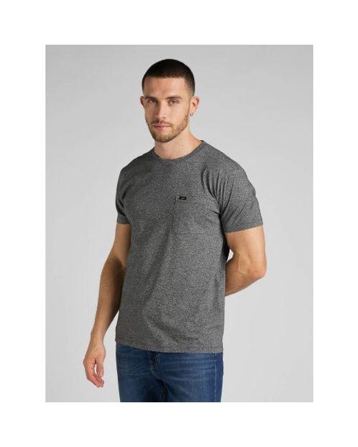 Lee Jeans Gray Washed Ultimate Pocket T-Shirt for men