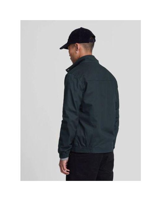 Lyle & Scott Blue Dark Harrington Jacket for men