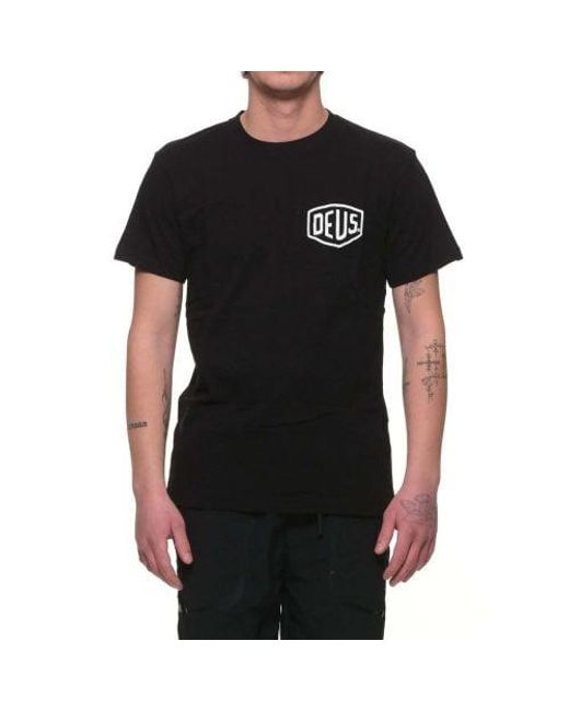 Deus Ex Machina Black Classic Parilla T-Shirt for men