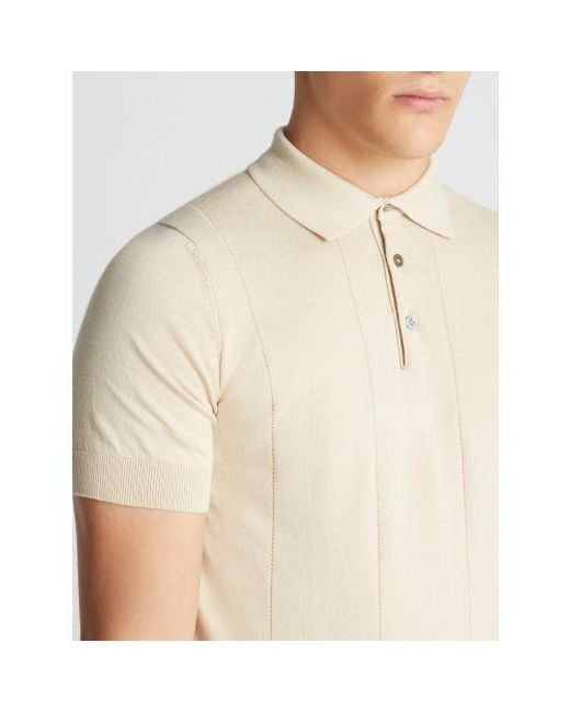Remus Uomo White Knit Polo Shirt for men