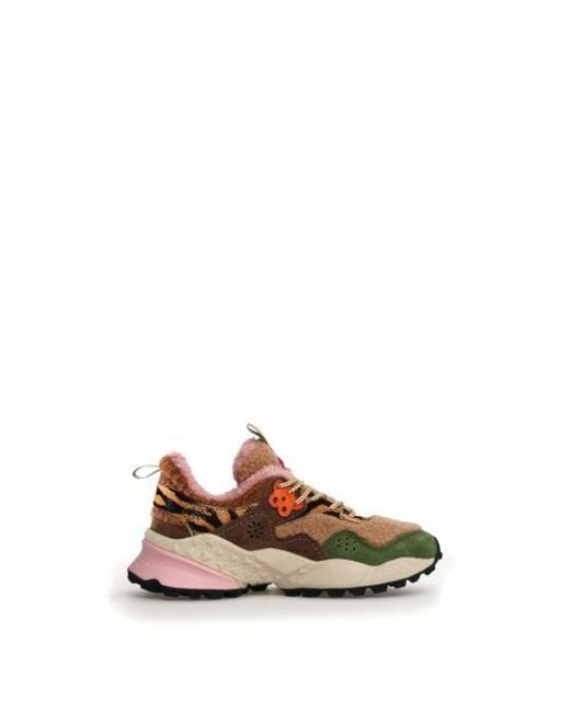 Flower Mountain Brown Khaki Multi Kotetsu Trainer