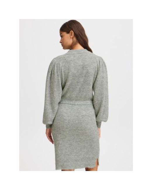 Ichi Gray Melange Ihlamora Dress