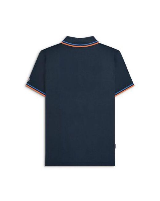 Lambretta Blue Twin Tipped Polo Shirt for men