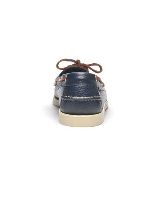 Sebago Blue Portland Martellato Shoe for men