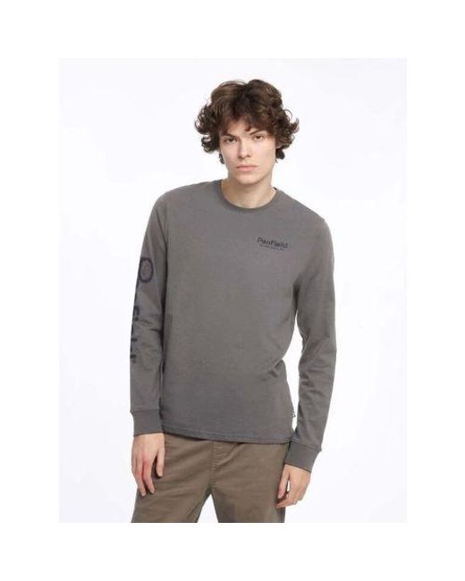 Penfield Gray Castlerock Graphic Long Sleeve T-Shirt for men