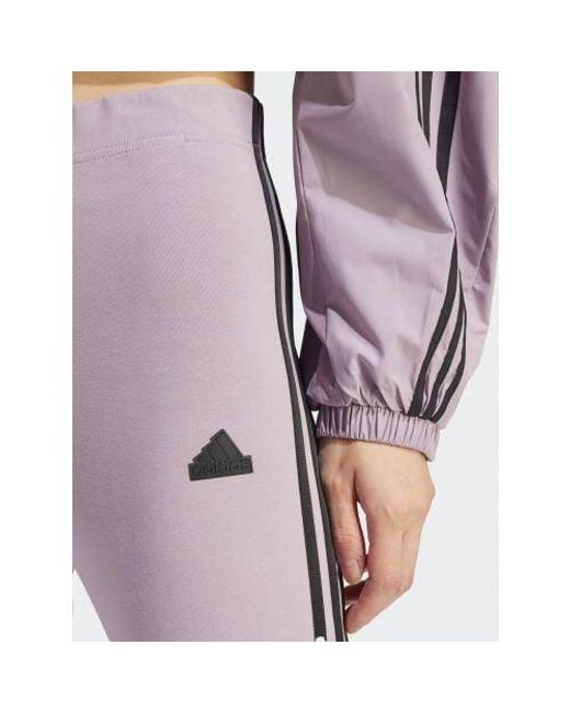 Adidas Purple Fig Future Icons 3-Stripe Legging