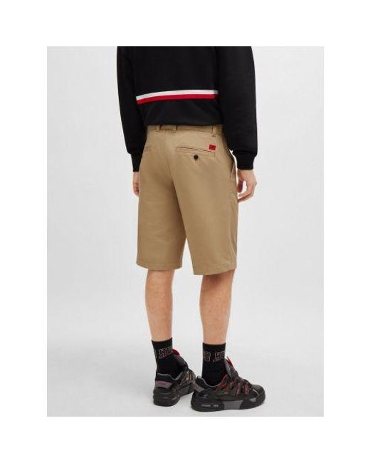 HUGO Natural Medium Darik241 Regular Slim Leg Short for men