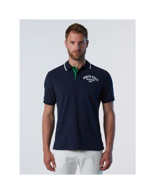 North Sails Blue Embroidered Polo Shirt for men