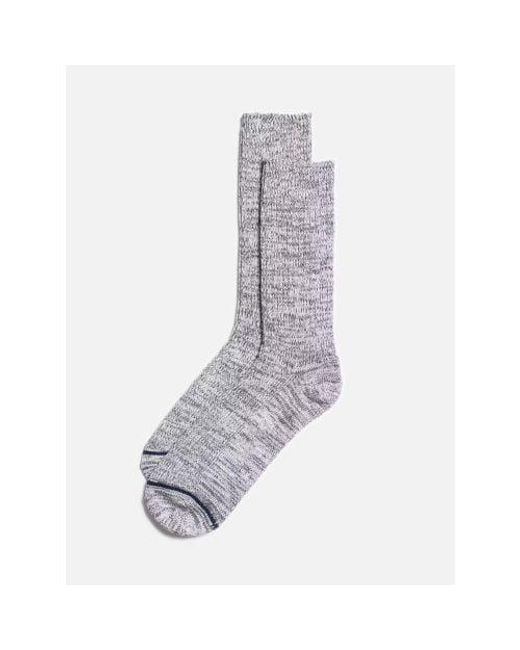 Nudie Jeans Gray Melange Chunky Sock for men