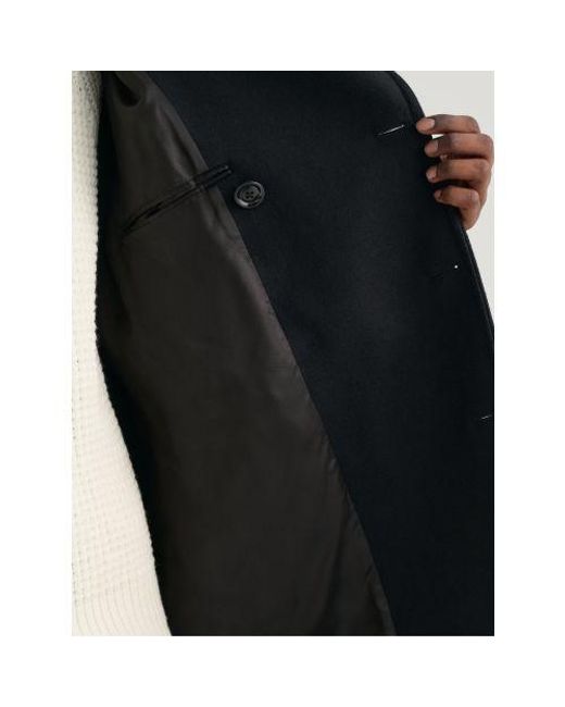 Gant Black Ebony Oversized Wool Peacoat for men