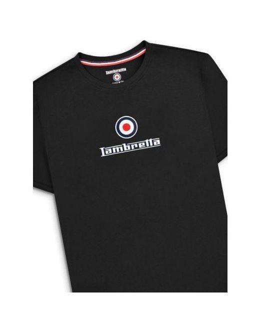 Lambretta Black Brand Logo T-Shirt for men