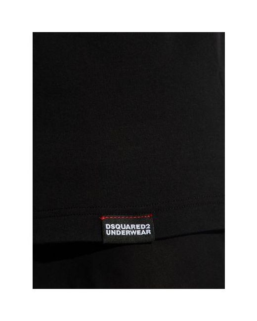 DSquared² Black Round Neck T-Shirt for men
