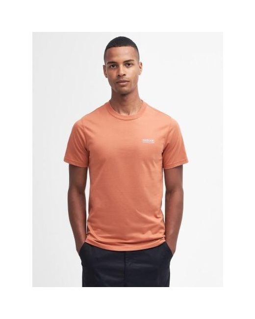 Barbour Orange Sienna Small Logo T-Shirt for men