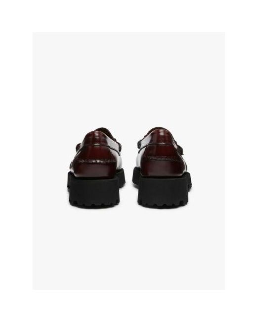 G.H.BASS Black Wine Leather Weejun 90 Lianna Loafer