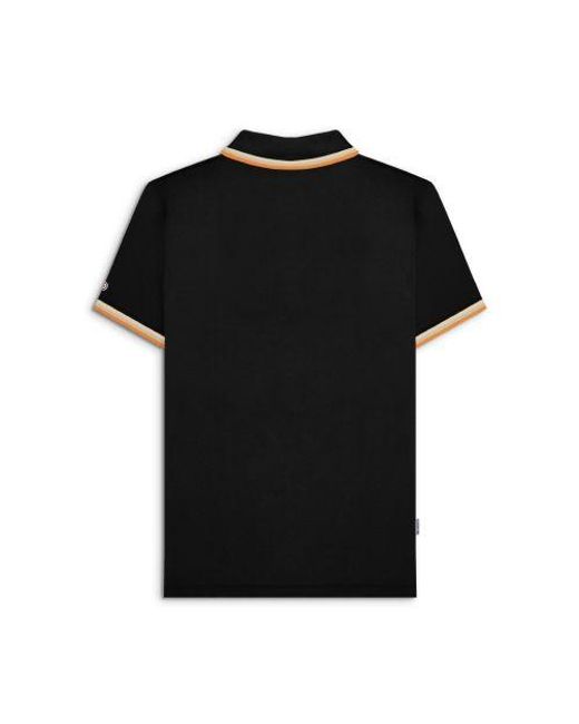 Lambretta Black Stone Triple Tipped Polo Shirt for men