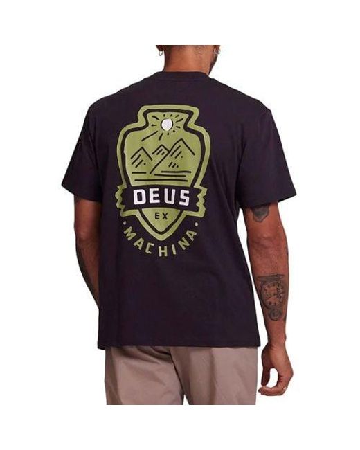 Deus Ex Machina Black Anthracite Out Doors T-Shirt for men
