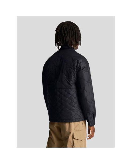 Lyle & Scott Black Ice Quilted Overshirt for men
