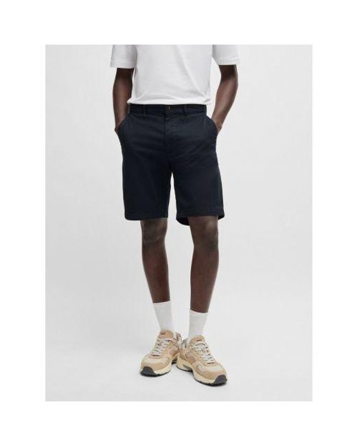 Boss Blue Dark Slim Fit Chino Short for men