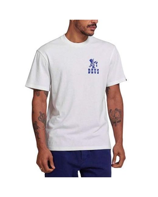 Deus Ex Machina White Vintage Old Town T-Shirt for men