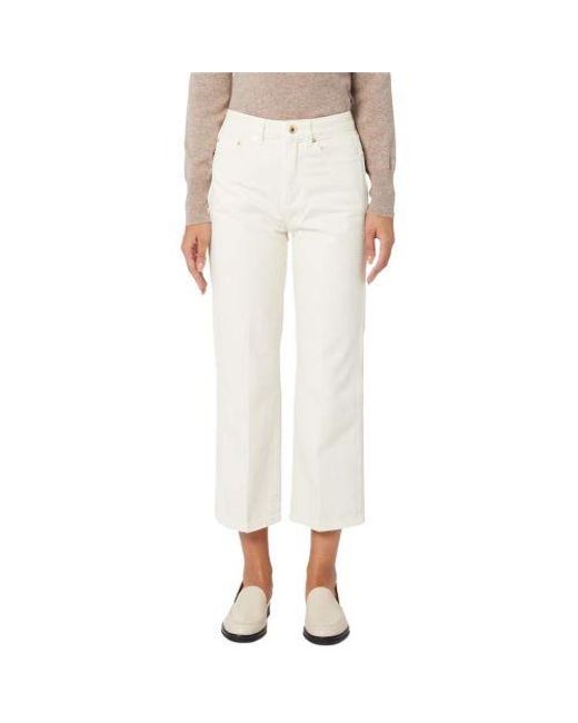 Michael Kors White Bone Crop Flare Jean