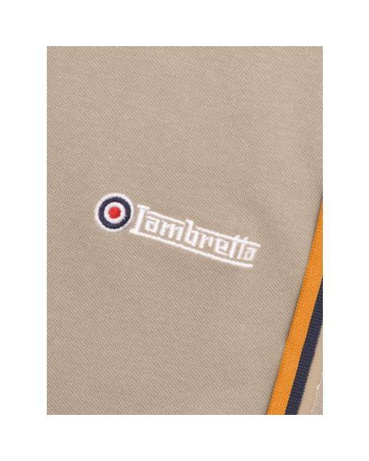 Lambretta Natural Cashew Triple Tipped Polo Shirt for men