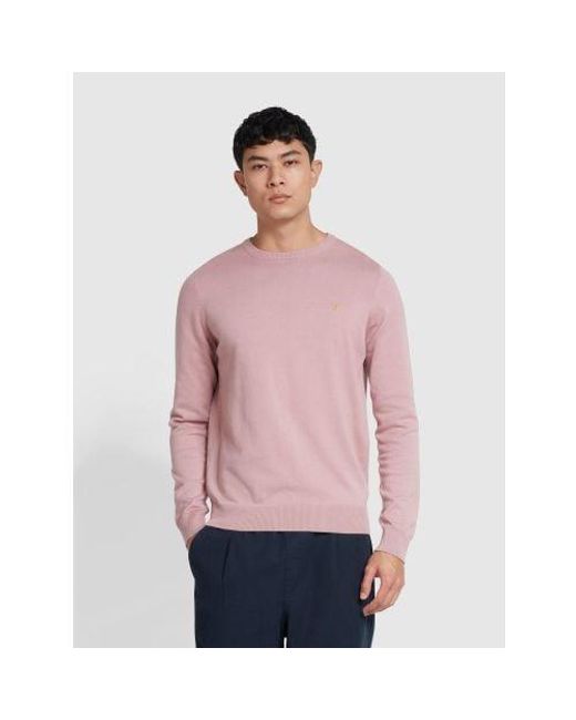Farah Pink Dark Mullen Sweater for men