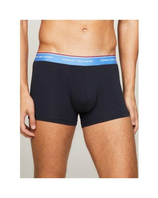 Tommy Hilfiger Blue Spell Fierce Army Rouge 5-Pack Waistband Trunk for men