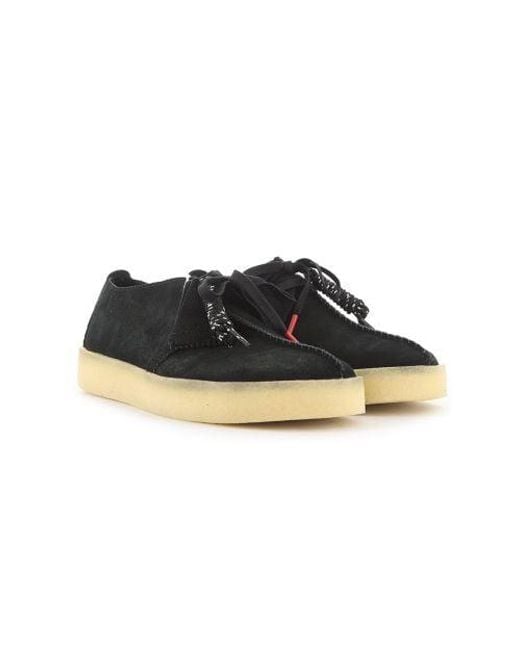 Clarks Black Suede Trek Cup Shoe for men