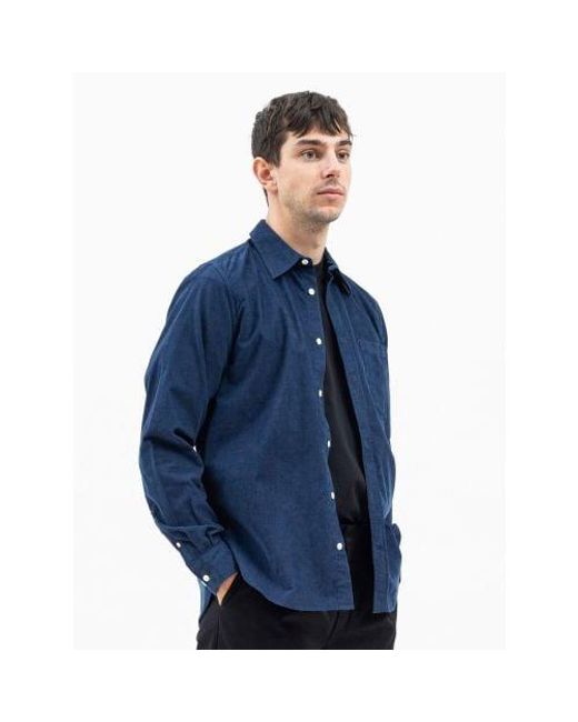 Norse Projects Blue Osvald Corduroy Shirt for men