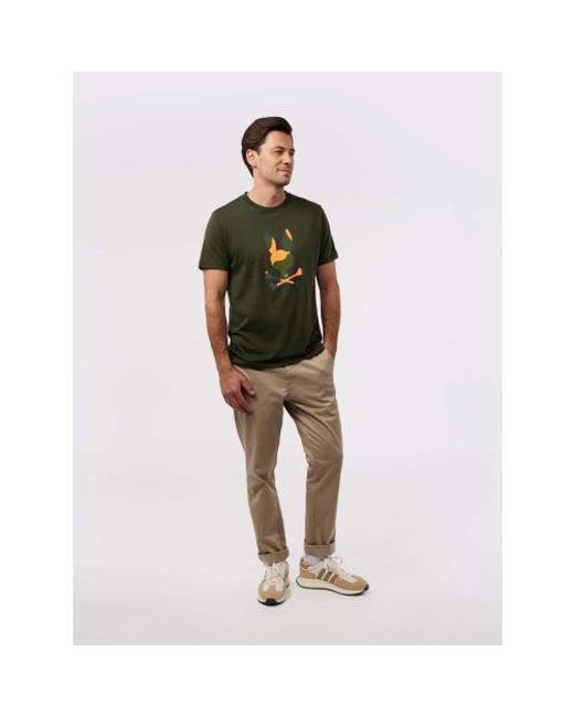 Psycho Bunny Green Duffel Bag Plano Camo Print Graphic T-Shirt for men