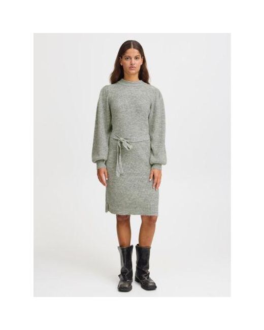 Ichi Gray Melange Ihlamora Dress