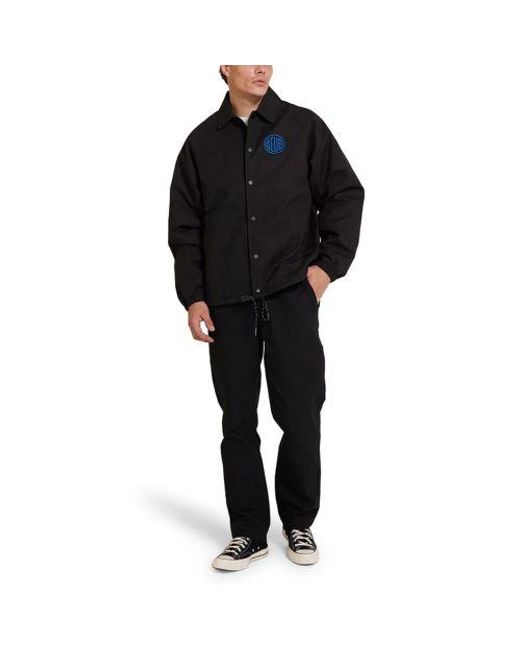 Deus Ex Machina Black Logo Coach Jacket for men