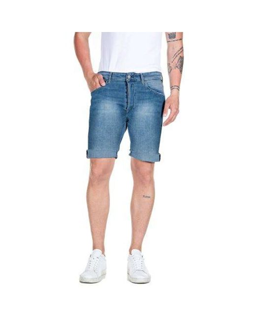 Replay Blue Medium Rbj.981 Short for men