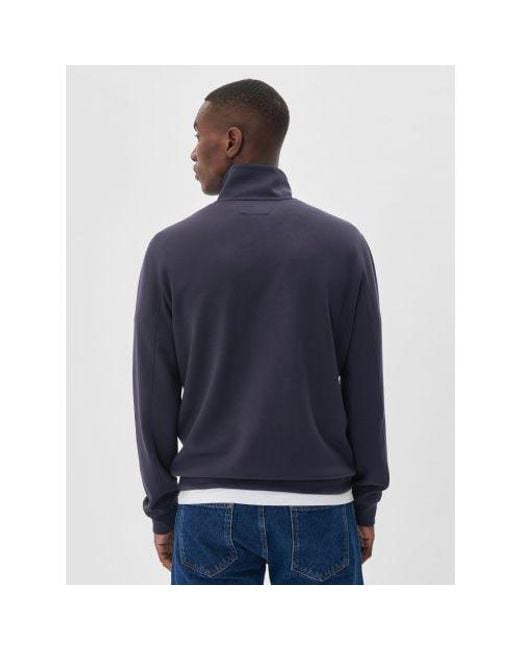 Matíníque Blue Dark Makade Quarter Zip Sweatshirt for men