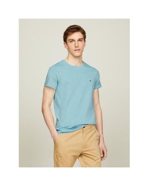 Tommy Hilfiger Blue Sleepy Stretch Slim Fit T-Shirt for men