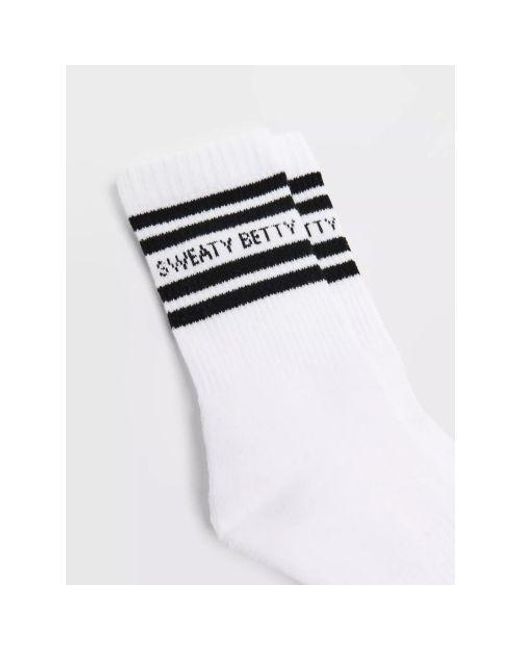 Sweaty Betty White Varsity Slogan Sock