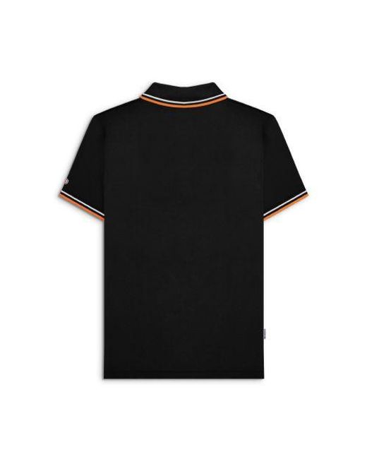 Lambretta Black Twin Tipped Polo Shirt for men