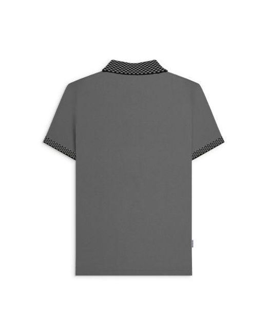 Lambretta Gray Steel Two Tone Polo Shirt for men