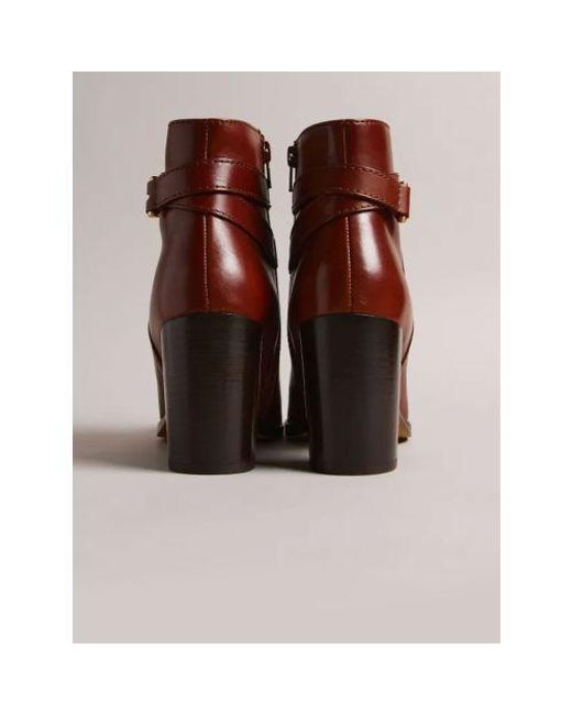 Ted Baker Brown Tan Anisea T-Hinge Leather Ankle Boot