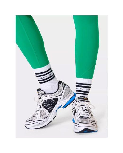 Sweaty Betty White Varsity Slogan Sock