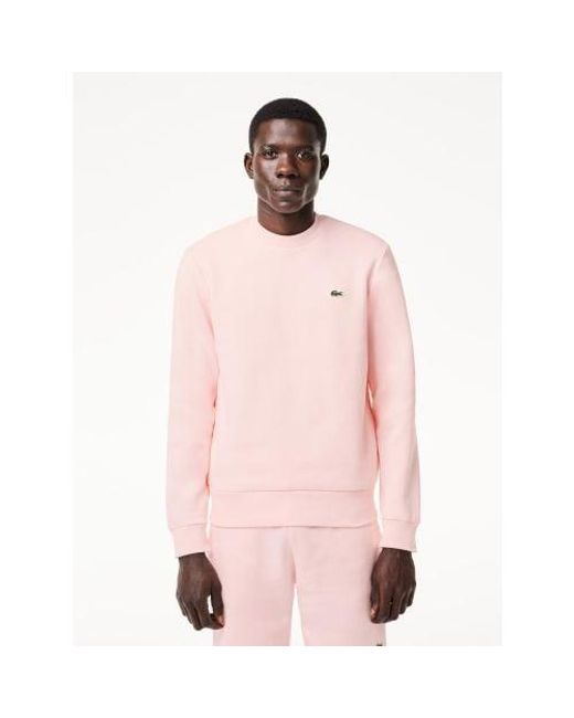 Lacoste Pink Flamingo Brushed Cotton Sweatshirt for men