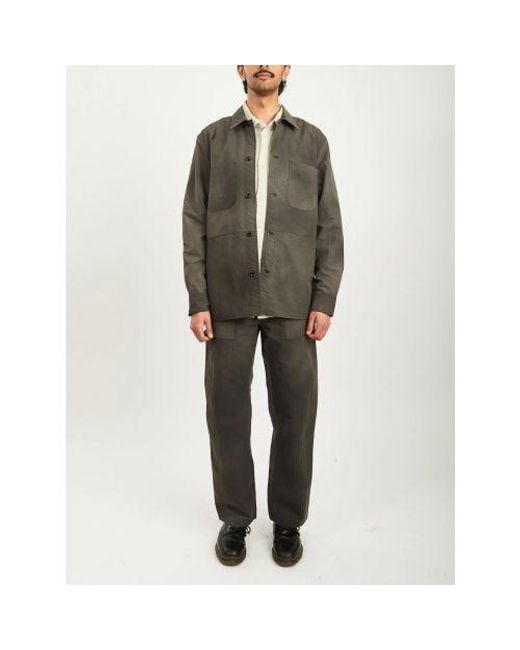 Norse Projects Gray Ulrik Wave Dye Overshirt for men