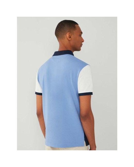 Hackett Blue Heritage Multi Polo Shirt for men