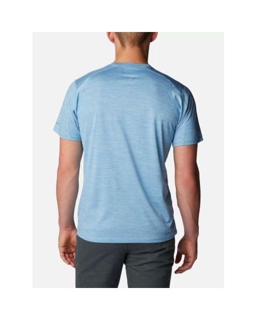 Columbia Blue Jet Stream Heather Alpine Chill Zero T-Shirt for men