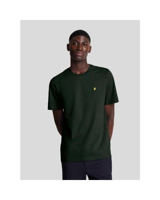 Lyle & Scott Green Argyle Plain T-Shirt for men