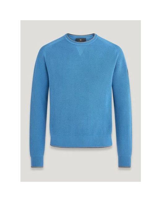 Belstaff Blue Moonlight Cole Crewneck Jumper for men