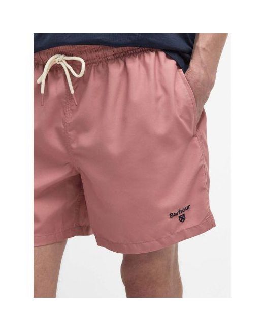 Barbour Pink Clay Staple Logo Swim Short for men