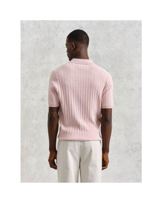 Wax London Pink Naples Polo Shirt for men
