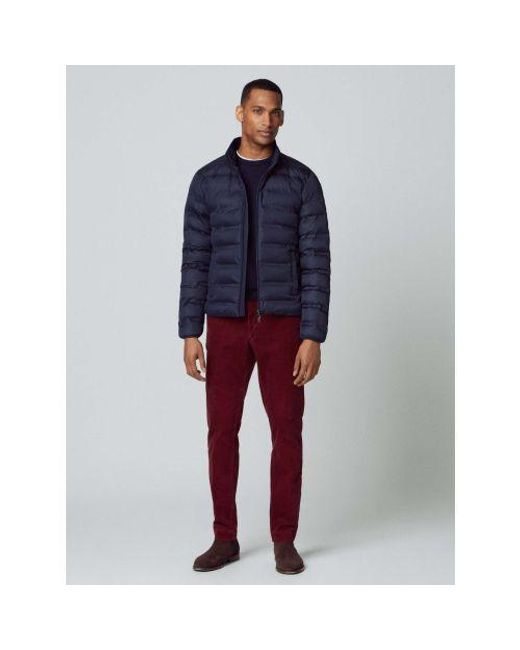 Hackett Blue Lightweight Moto Jacket for men