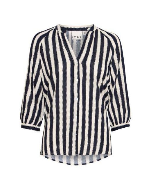 Ichi Black Total Eclipse Stripe Marrakech Shirt